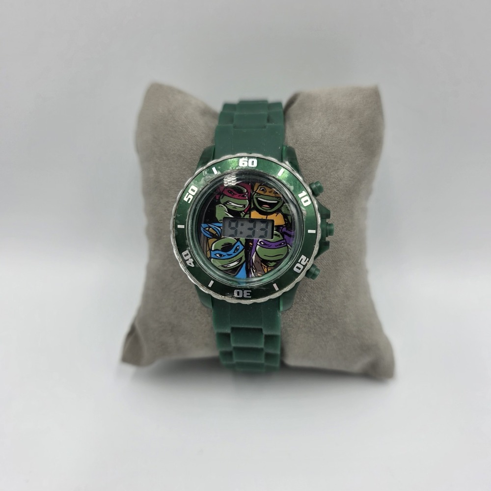 Nickelodeon Teenage Mutant Ninja Turtles Digital Watch LightUp Viacom GRN ‎ 2023